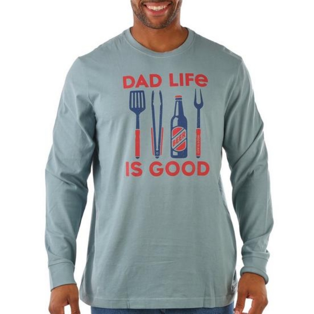 NWT "Life Is Good" Mens Long Sleeve Crusher Tee Size Medium